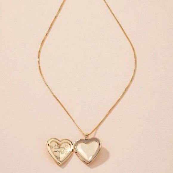 TAURUS GOLD ZODIAC HEART LOCKET NECKLACE - Picture 2 of 8